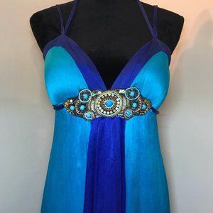 Bebe Blue and Teal Dress